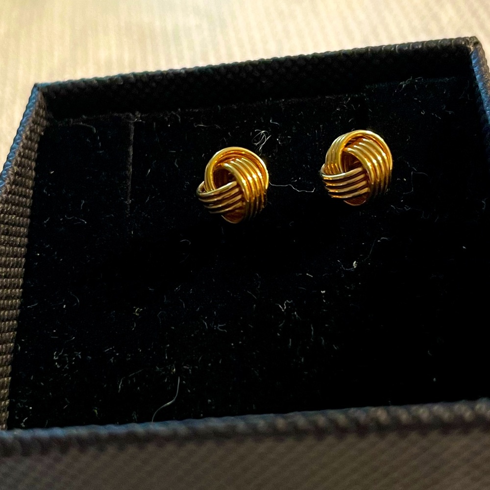 Monet Gold and Silver Knot Earrings